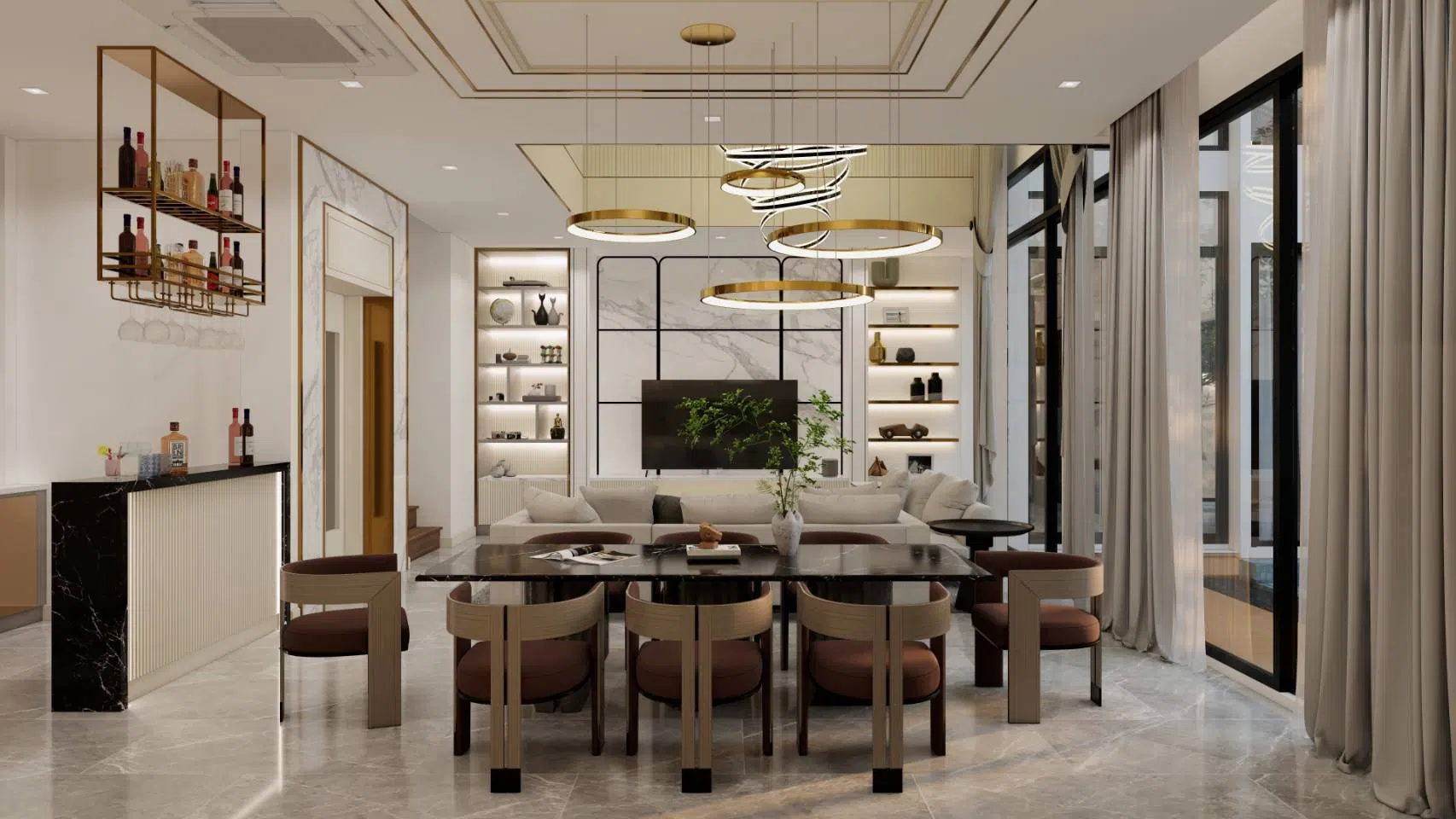 SK.5 interior design 3d perspective portfolio